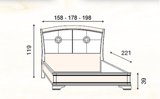 КРОВАТЬ PALAZZO DUCALE  140*200  71CI13LT