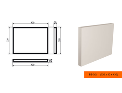 Фасадный Боссаж (Руст) из пенополистирола с покрытием LEPNINAPLAST(Лепнинапласт)  БВ-3/2