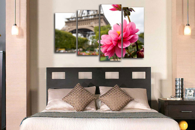 Модульная картина "Романтичный цветок"