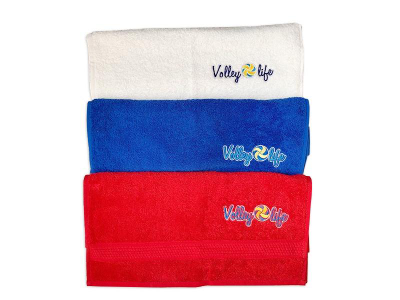 Полотенце большое красное