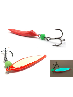 Блесна Оска-судак (21гр), длина 6,5см, цвет КРАСНЫЙ