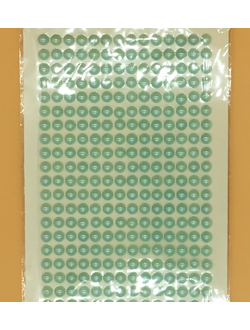 Стикеры для творчества,  полубусины, 6 мм, цвет голубой