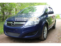 Защита радиатора Opel Zafira B 2008-2012 рестайлинг black низ