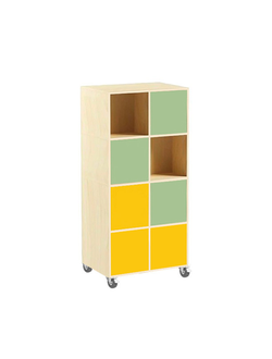 СТЕЛЛАЖ 8 ДВУХСЕКЦИОННЫЙ МОБИЛЬНЫЙ 8 ЯЧЕЕК