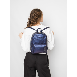 Женский кожаный рюкзак Anzolla Premium blue chameleon 
(арт. 3040-58)