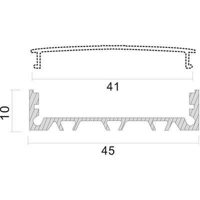 Профиль для светодиодной ленты широкий