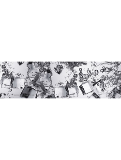 Интерьерная панель №57 "Абстракция" Черно-Белый лед  глянец 3000*600*1,5мм  АБС