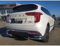 Защита заднего бампера угловая двойная d60/42 для Haval Jolion 2021-