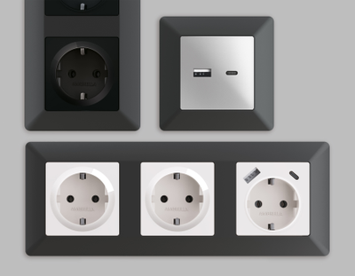 Рамки Графит Мягкое касание, коллекция LINE_2