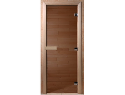 Дверь стеклянная 1900х800 (бронза,прозрачная,графит)