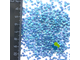 Глиттер блестки спенгл Сердце Голубой Иридисцент 3 мм