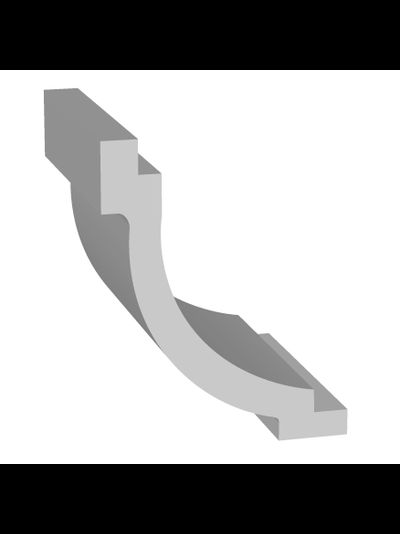 Потолочный карниз Ultrawood CR2340, из ЛДФ-декора, под покраску, 2 m.