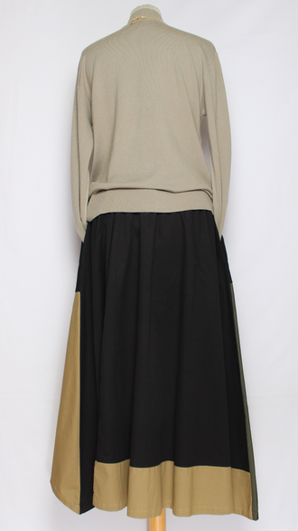 Юбка  "Широкая трехцветная комбинированная"  до р.52