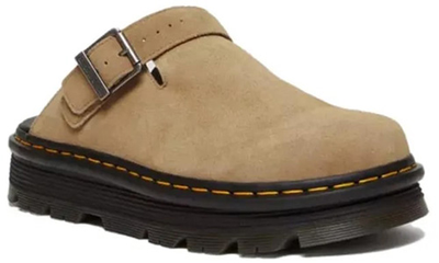 DR.MARTENS ZEBZAG SUEDE SLINGBACK PLATFORM MULE SAVANNAH TAN