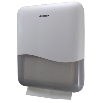 TH-907W Ksitex Луна Диспенсер для бумажных листовых полотенец в пачках V-сложения Н2 белый