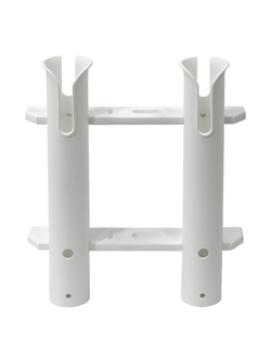 Держатель спиннинга двойной белый пластмассовый EASTERNER C12706-S