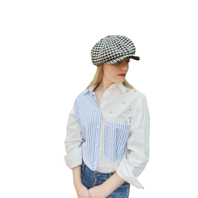 Кепка Alfonso D ' Este 41985 черно - белая