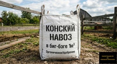 конский навоз перегной в биг-бэге