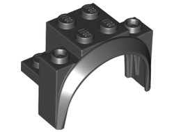 Vehicle, Mudguard 4 x 2 1/2 x 2 1/3 with Arch Round, Black (18974 / 6112243 / 6277459)