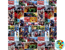 Бумага упаковочная глянцевая "Ты Супер Герой", Мстители, 70*100 см, 1 лист