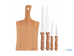 Tramontina Dynamic - НАБОР НОЖЕЙ С РАЗДЕЛОЧНОЙ ДОСКОЙ 5 ПР