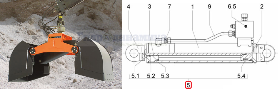 Грейфер Kinshofer с набором уплотнений