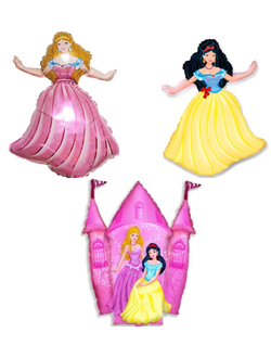 Шар (14''/36 см) Мини-фигура, Принцесса, Розовый, шт 30 руб в магазине О'Да!