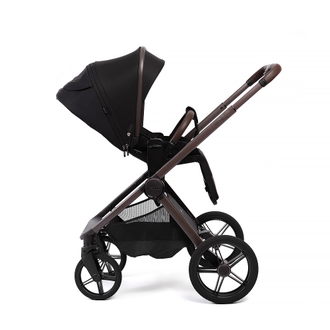 Коляска 3в1 Peppy Monaco Thermo 2026, Black / Черный рама Коричневая (Rise)