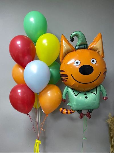 Набор шаров с гелием &quot;Три кота Компот&quot;