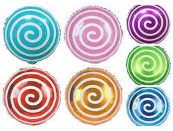 шар с гелием 18"/46 см спиралька (на выбор)