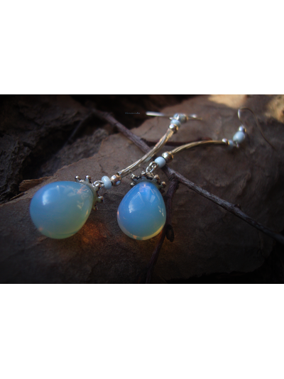 Серьги бохо "Капли лунного дождя"
