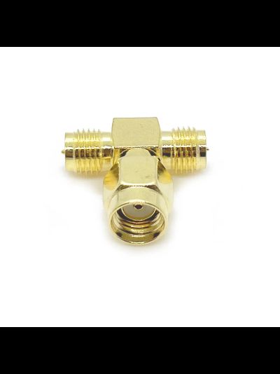 Разветвитель Т- образный SMA на 2 RPSMA Tinymons RPSMAJ-2RPSMAK X1 (1 шт.)