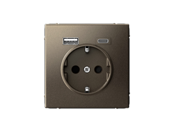 Systeme Electric ArtGallery Мокко Розетка 16А с 2 USB A+C, 5В/2,4А/3,0А, механизм GAL000632