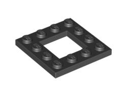 Plate, Modified 4 x 4 with 2 x 2 Open Center, Black (64799 / 6058118)