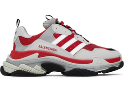 Adidas x Balenciaga Triple S Sneaker Red Grey женские