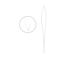 NC-306 "Gamma" Иглы гибкие бисерные с шир.ушком сталь, 100мм, d 0.3 мм (2 шт.)