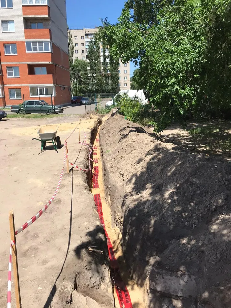 Строительство гаражей, подключение по ул.Новосибирской г.Воронеж.