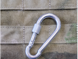 Карабин тактический спасательный с фиксатором 7 см