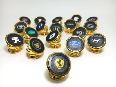 Магнитный держатель для телефона в машину PEUGEOT (золото)