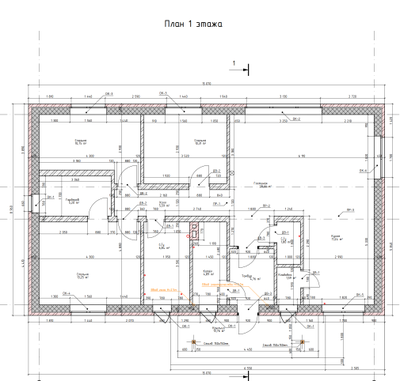 Одноэтажный дом с тремя спальнями 105м² (S82)