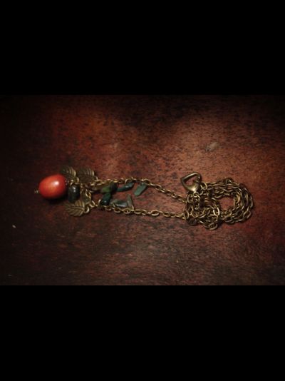 Благотворительность. Комплект украшений &quot;Вино из шиповника&quot; (кулон и серьги)