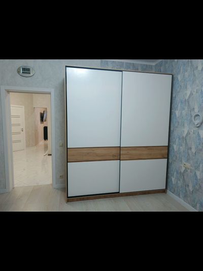 Бостон Шкаф-купе ШК-005 МДФ Дуб крафт золотой/Белый глянец