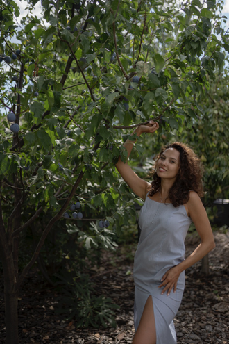 Сорочка из батиста (голубая)