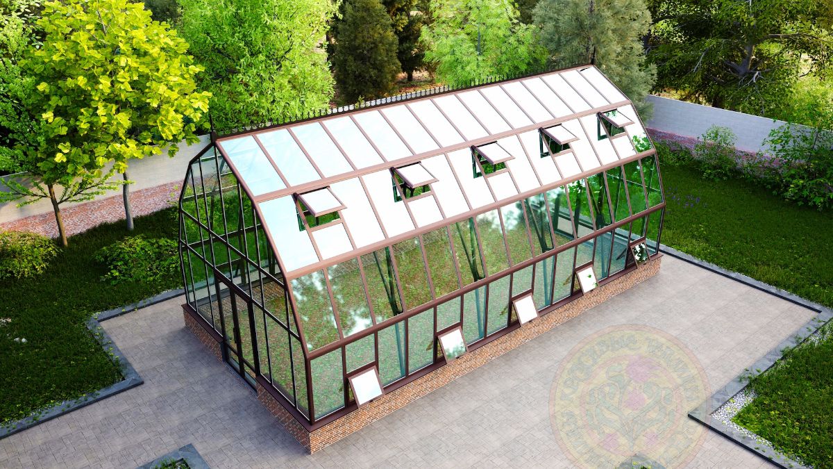 Теплица из каталога Красивые телицы “Леонардо XL” размером 5000 х 10000 мм.