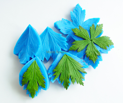 "Лист купавки " силиконовый молд (вайнер)