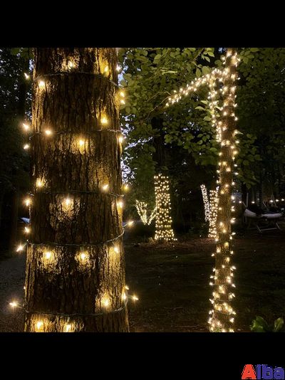 Гирлянда-нить 10 м, 220В, ТЕПЛЫЙ БЕЛЫЙ, IP 65, резина, статика