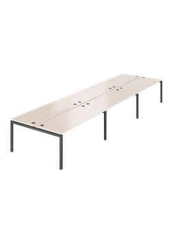 Бенч на 6 рабочих места (глубина 73 см) на металлокаркасе АМБ-005-6 прямой