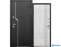 Дверь входная металлическая с терморазрывом Luxor Termo 1 Букле чёрный в Челябинске | КВИРТЕК