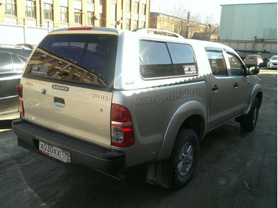 Кунг на Toyota Hilux Vigo 2005-2015 Carryboy S2 серебристый 1CO от AvengerUral.ru Екб, Пермь, Тюмень
