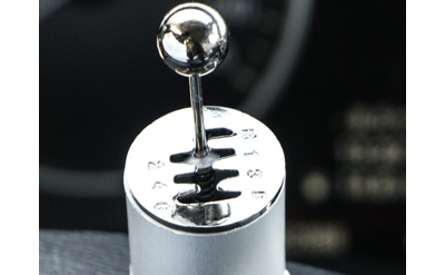 Брелок рычаг КПП, металл, СЕРЕБРО